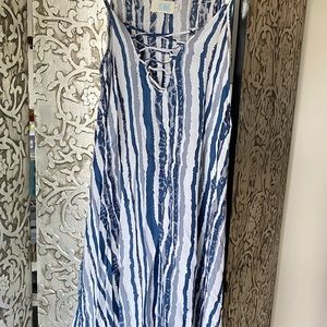 Oceana’s Blue pattern strap Sun dress. One size